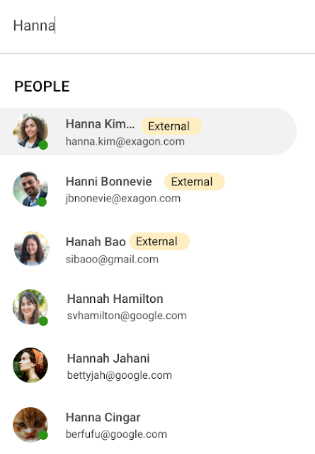 Screenshot of Talk to people outside of your domain in Google Chat