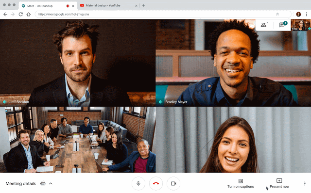 Screenshot - Present high-quality video and audio in Google Meet
