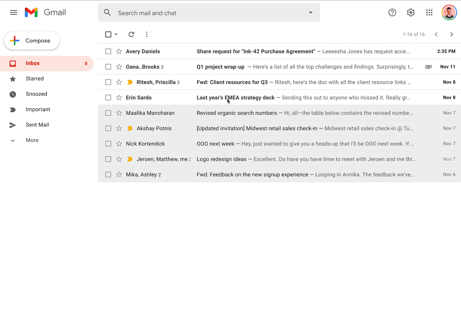 Grant access to Drive files directly from Gmail Collaboration